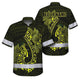 Yellow Neon Polynesian Anchor Hi-Vis Hawaiian Shirt