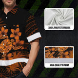 Hi Vis Hawaiian Shirt Reflective Tapes Yellow Neon Turtle Polynesian Tribal Custom Name Safety Workwear For Workers, Truckers, Operators
