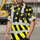 Yellow Neon US Flag Hi-Vis Hawaiian Shirt