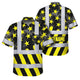 Yellow Neon US Flag Hi-Vis Hawaiian Shirt