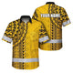 Yellow Polynesian Hi-Vis Hawaiian Shirt