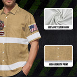 Hi Vis Hawaiian Shirt Reflective US Firefighter Custom Name Safety Workwear For Workers, Truckers, Operators