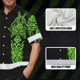 Hi Vis Hawaiian Shirt Reflective Viking Green Neon Custom Name Safety For Skull Lover