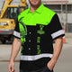 Viking Green Neon Hammer Hi-Vis Hawaiian Shirt