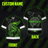 Hi Vis Hawaiian Shirt Reflective Viking Symbol Custom Name Safety Workwear
