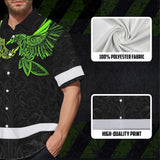 Hi Vis Hawaiian Shirt Reflective Viking Symbol Green Neon Custom Name