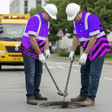 Hi Vis Hawaiian Shirt Reflective Violet US Flag Paint Safety Workwear