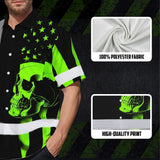 Hi Vis Hawaiian Shirt Skull USA Flag Orange Reflective High Visibility Custom Name Safety Workwear 53