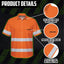 Uniform Reflective Black Orange Hi-Vis Hawaiian Shirt