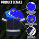 Uniform Reflective Blue Neon Hi-Vis Hawaiian Shirt