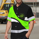 Uniform Reflective Green Wave Hi-Vis Hawaiian Shirt