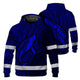 Blue Neon Hawaii Whale Hi-Vis Hoodie