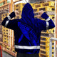 Blue Neon Hawaii Whale Hi-Vis Hoodie