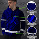 Blue Neon Hawaii Whale Hi-Vis Hoodie