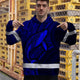 Blue Neon Hawaii Whale Hi-Vis Hoodie
