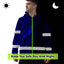 Blue Neon Hawaii Whale Hi-Vis Hoodie