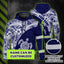 Blue White Turtle Hi-Vis Hoodie