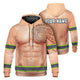 Funny Chest Hair Tattoo Hi-Vis Hoodie