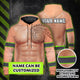 Funny Chest Hair Tattoo Hi-Vis Hoodie
