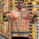 Funny Chest Hair Tattoo Hi-Vis Hoodie