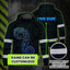 Gradient Blue Neon Hawaii Hi-Vis Hoodie