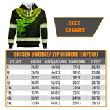 Hi Vis Hoodie Reflective Tapes Green Gradient Hawaiian Polynesian Tribal Custom Name Safety Workwear
