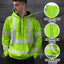 Green Grey Flowers Hi-Vis Hoodie