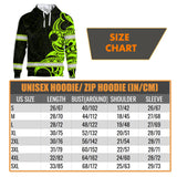 Hi Vis Hoodie Reflective Tapes Green Hawaiian Polynesian Tribal 2 Custom Name Safety Workwear