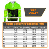 Hi Vis Hoodie Reflective Tapes Green Turtle Hawaiian Custom Name Safety Workwear
