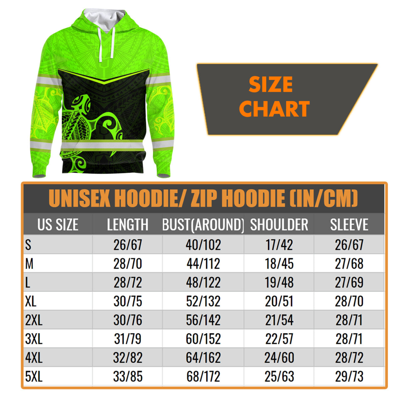 Hi Vis Hoodie Reflective Tapes Green Turtle Hawaiian Custom Name Safety Workwear