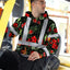 Red Neon Flowers Hi-Vis Hoodie