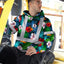Red Neon Pink Flowers Hi-Vis Hoodie