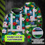 Red Neon Pink Flowers Hi-Vis Hoodie