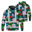 Red Neon Pink Flowers Hi-Vis Hoodie