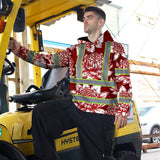 Hi Vis Hoodie Reflective Tapes Red Neon White Protea Custom Name Safety Workwear For Workers, Truckers, Operators