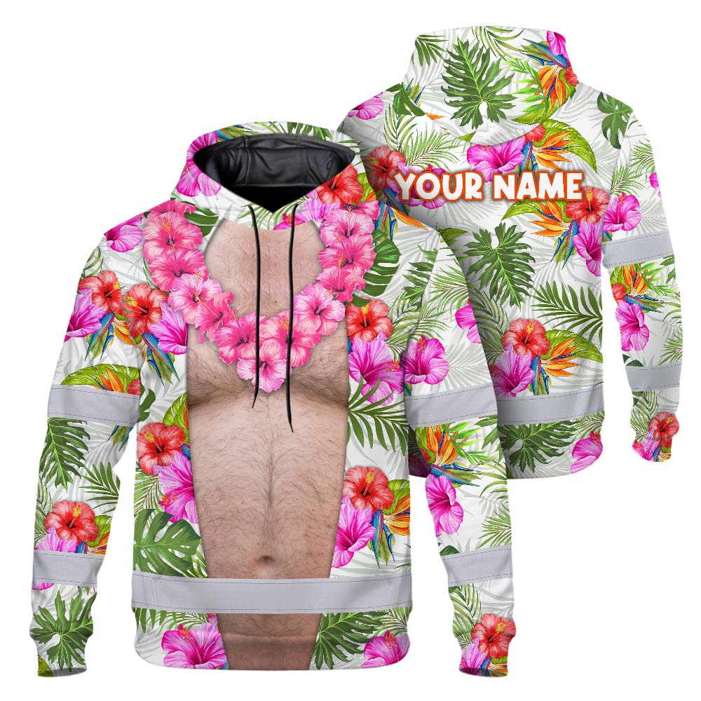 Hi Vis Hoodie Shirt Reflective Tapes Funny Belly Hi-Vis Hoodie