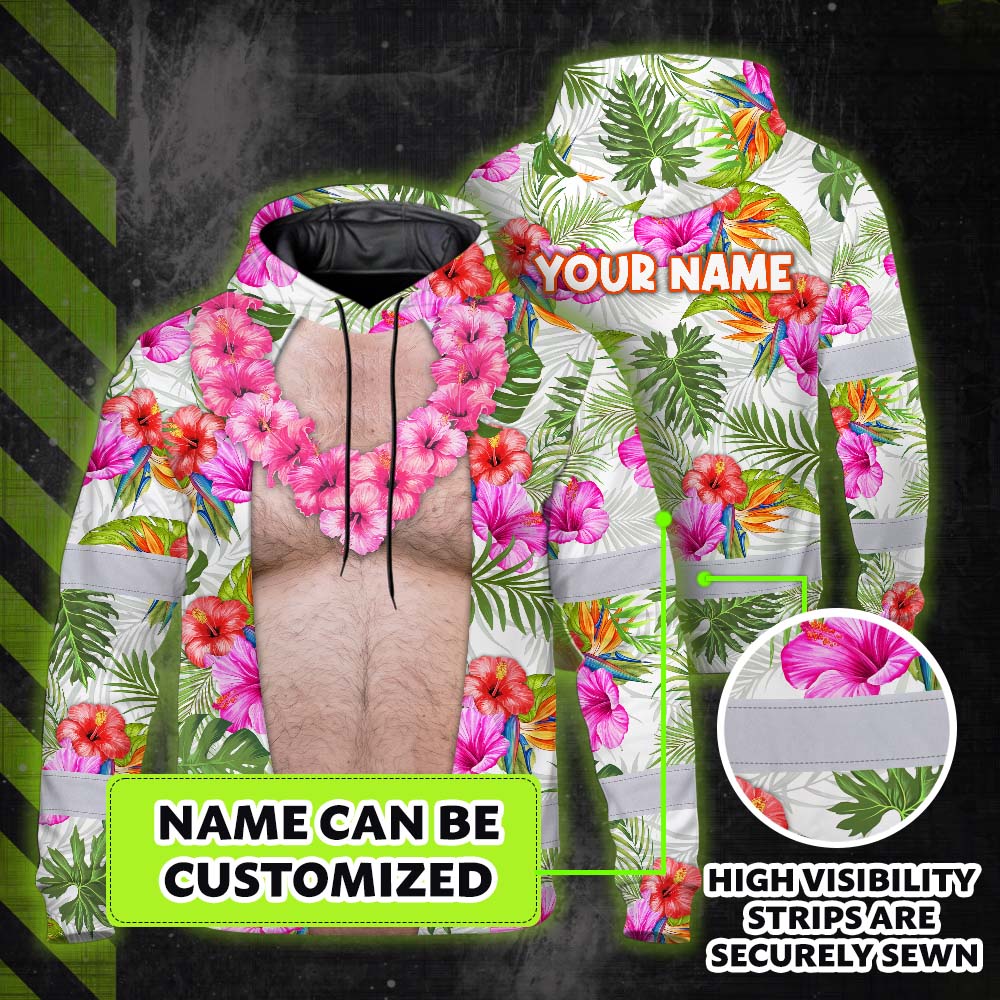 Hi Vis Hoodie Shirt Reflective Tapes Funny Belly Hi-Vis Hoodie