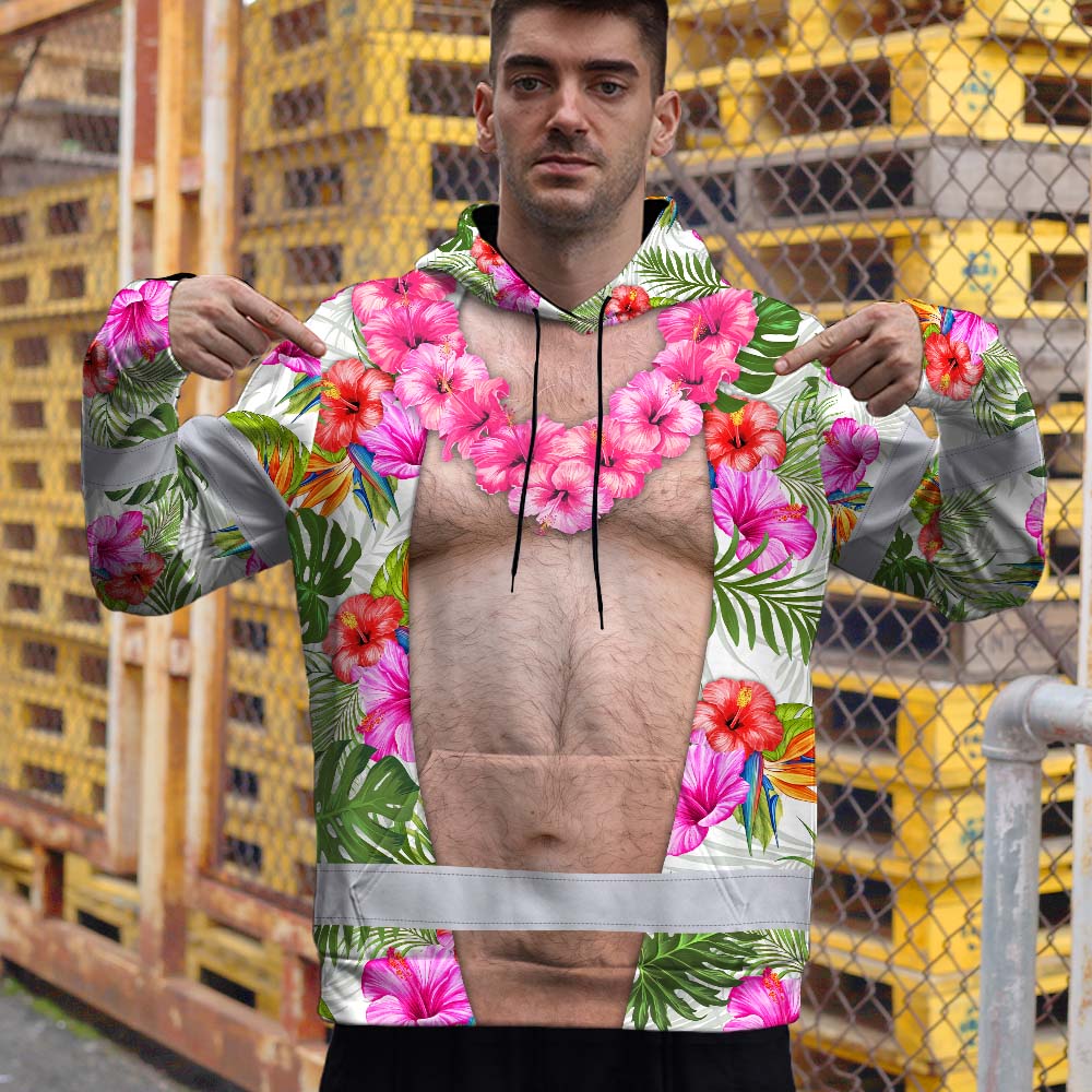 Hi Vis Hoodie Shirt Reflective Tapes Funny Belly Hi-Vis Hoodie