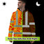 Hi Vis Hoodie Shirt Reflective Tapes Red Neon Lime Heliconia Hi-Vis Hoodie