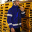 Blue Neon Hawaii Whale Hi-Vis Waterproof Jacket