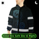 Gradient Blue Neon Hawaii Hi-Vis Waterproof Jacket
