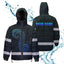 Gradient Blue Neon Hawaii Hi-Vis Waterproof Jacket