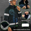 Gradient Blue Neon Hawaii Hi-Vis Waterproof Jacket