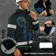 Gradient Blue Neon Hawaii Hi-Vis Waterproof Jacket