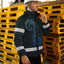 Gradient Blue Neon Hawaii Hi-Vis Waterproof Jacket