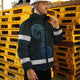 Gradient Blue Neon Hawaii Hi-Vis Waterproof Jacket