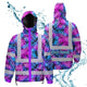 Gradient Blue Violet Hi-Vis Waterproof Jacket