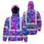 Gradient Blue Violet Hi-Vis Waterproof Jacket