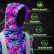 Gradient Blue Violet Hi-Vis Waterproof Jacket