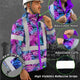 Gradient Blue Violet Hi-Vis Waterproof Jacket